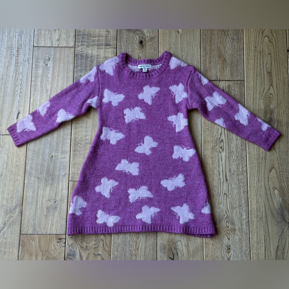 Nanette Lepore Long Sleeve Butterfly Sweater Dress size 3T